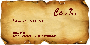 Csősz Kinga névjegykártya