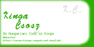 kinga csosz business card